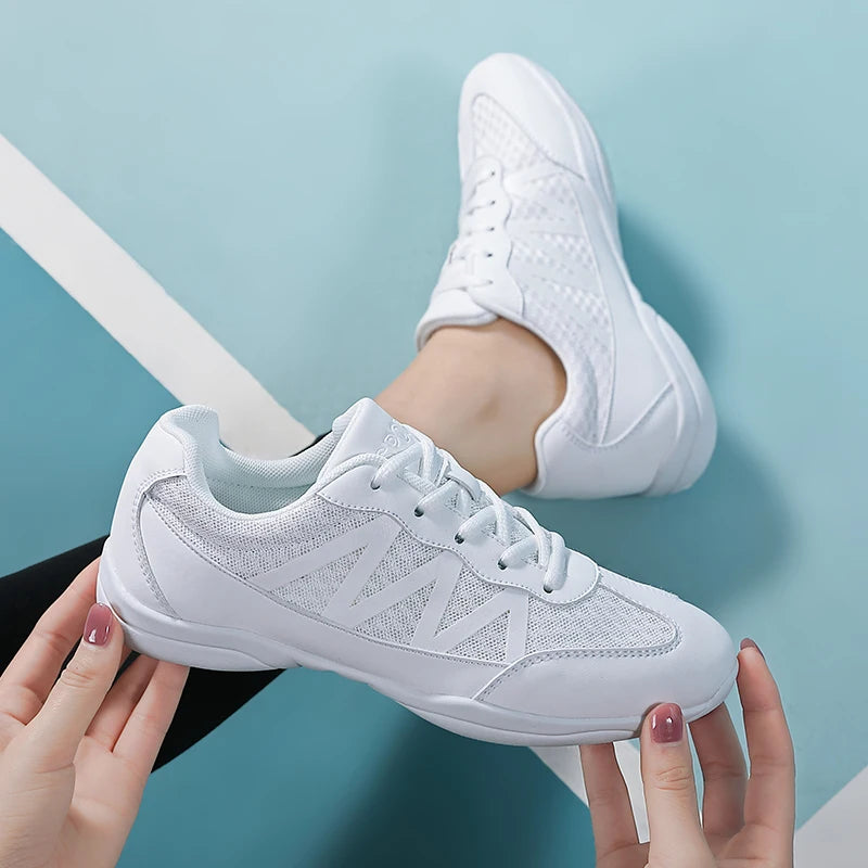 Chaussures de danse pour enfants, souliers de cheerleading, d'aérobic, de fitness, de sport DN blanc, nouvelle collection 2105