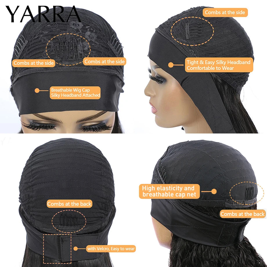 Perruque bandeau 180% de densité, cheveux humains afro crépus bouclés, sans colle, entièrement fabriquée à la machine, cheveux brésiliens Remy 100% humains pour femmes