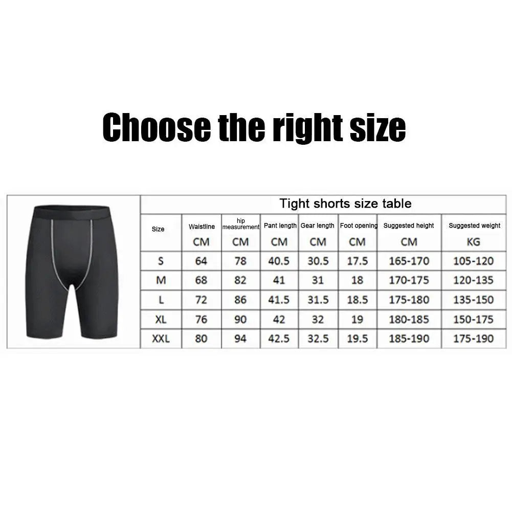 Pantalon court de compression pour hommes, élastique, à séchage rapide, pour la course à pied, la remise en forme, avec poche, grande taille, noir, pantalon d'entraînement serré pour la salle de sport