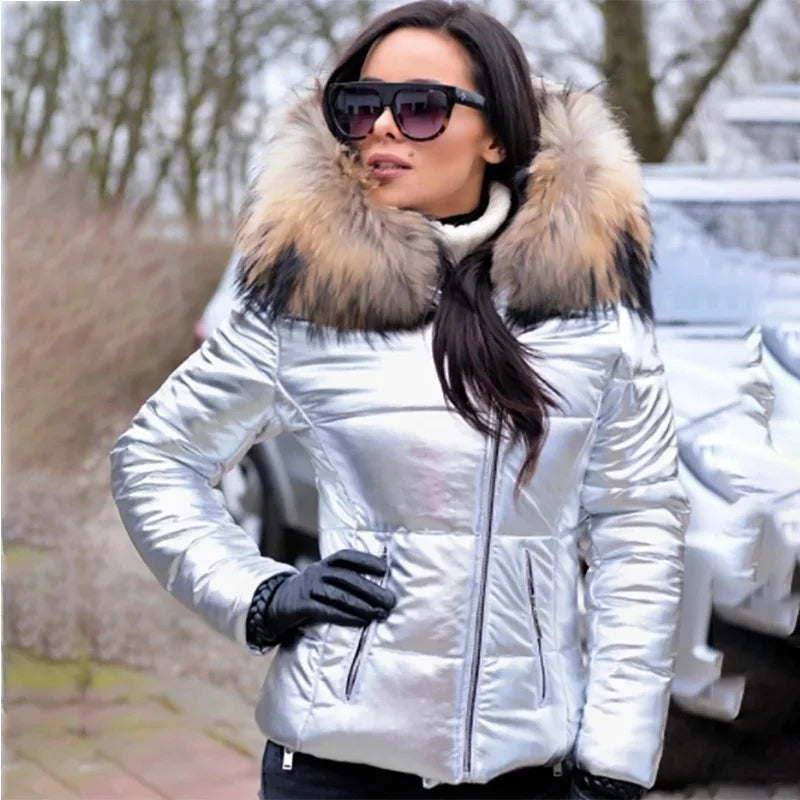 Veste à capuche en fourrure de couleur unie pour femme, Parka courte rembourrée en coton, à la mode, décontractée, nouvelle collection automne hiver