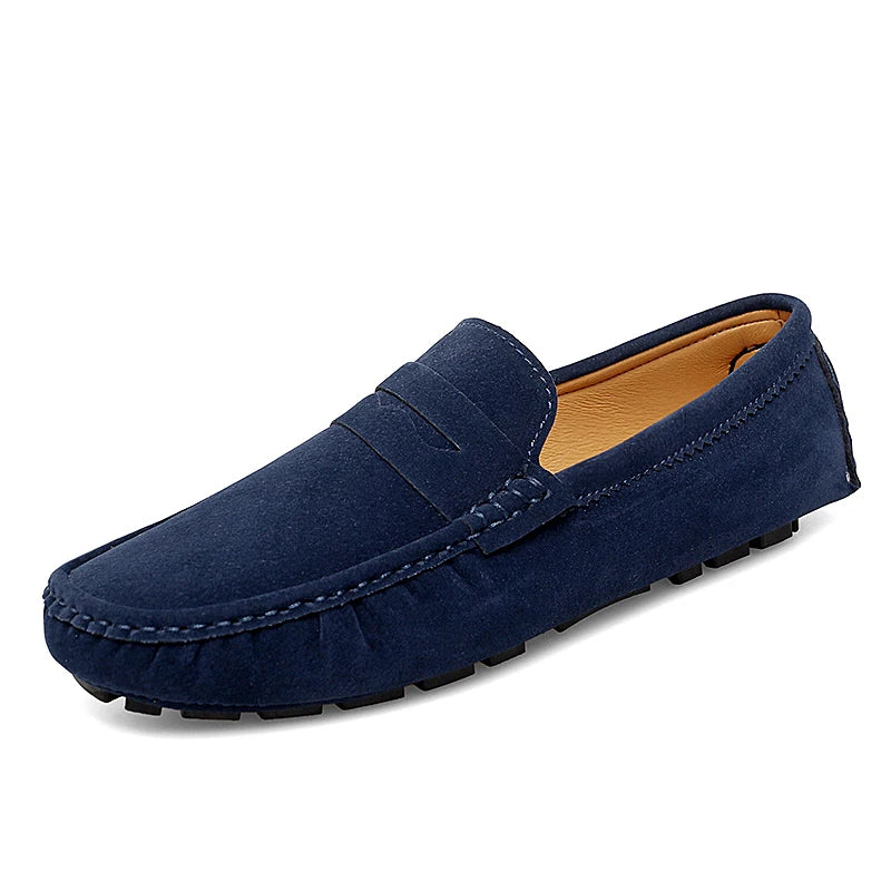 Mocassins en cuir suédé pour hommes, nouvelle mode, chaussures de marche, confortables, plates, classiques, Style Original, chaussures décontractées pour hommes