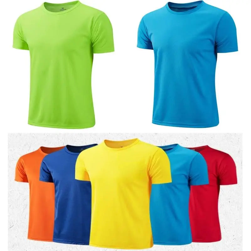 Hommes femmes séchage rapide à manches courtes Sport T-Shirt maillots de gymnastique Fitness chemise formateur course T-Shirt adolescent vêtements de Sport respirants