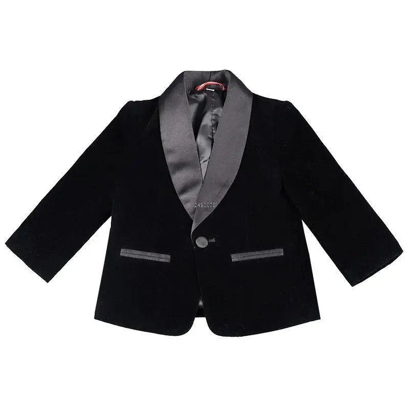 Robe d'anniversaire pour enfants de 1 an, Blazer en velours vert, veste et pantalon, costume de photographie, vêtements de fête pour spectacle de mariage