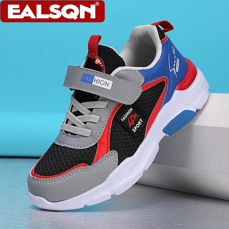 Chaussures de sport pour enfants pour garçons, chaussures de sport décontractées respirantes en maille à la mode baskets de course légères pour étudiants