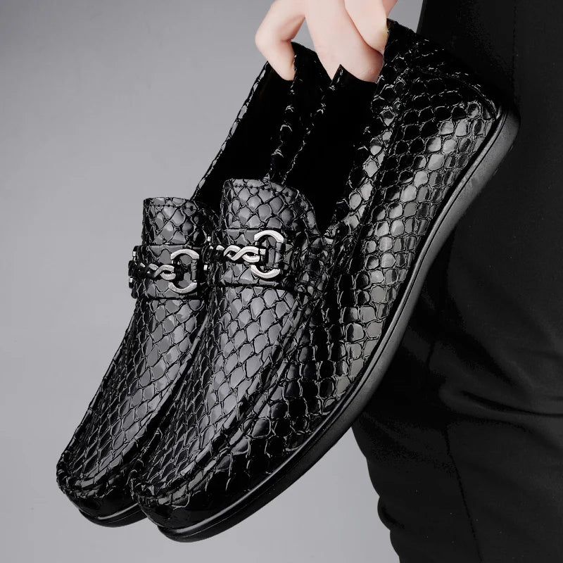 Mocassins Homme Tendance à Plateforme, Chaussures Décontractées Confortables pour Hommes, Légères, à Enfiler, Respirantes, pour la Marche et la Conduite