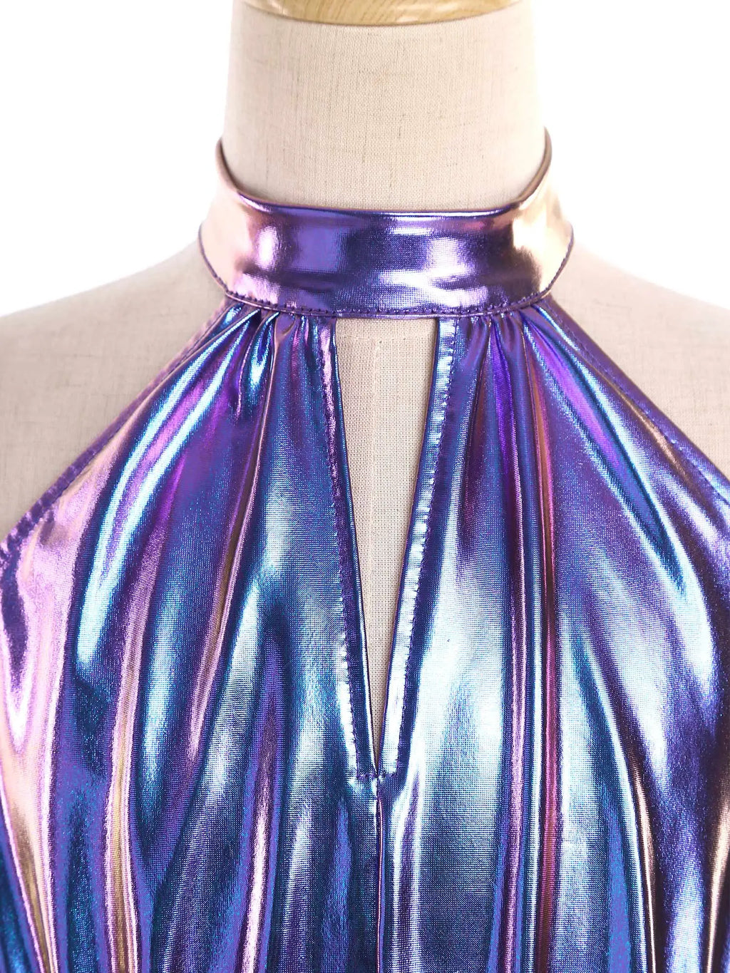 Robe de soirée métallique brillante pour enfants filles, dos nu, sans manches, strass, ourlet à plusieurs niveaux, robe trapèze, robe de bal de concours d'anniversaire