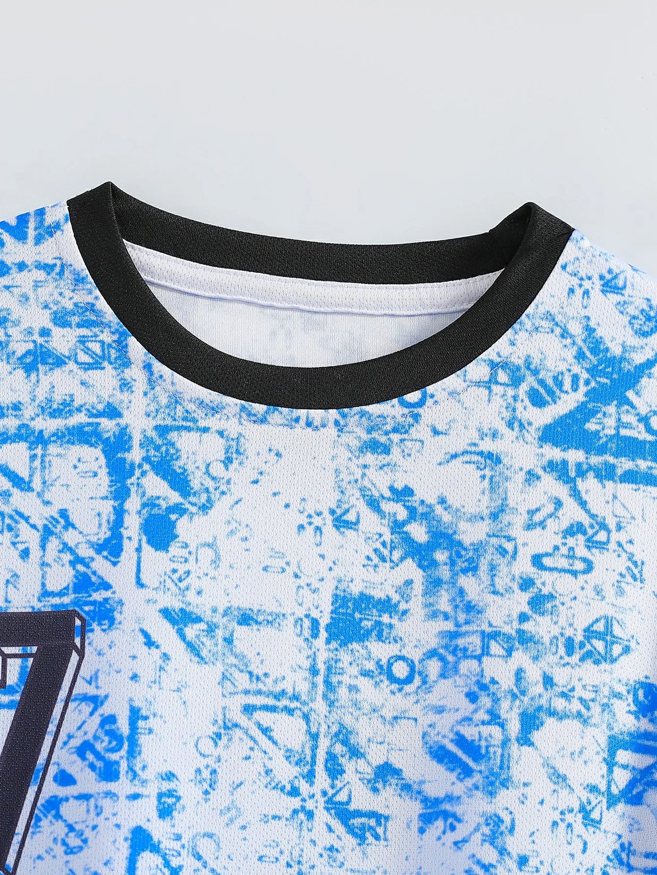 Ensemble d'uniforme de football léger à séchage rapide pour enfants et adolescents, pour le sport en plein air, numéro fixe 7, nom arrière personnalisé