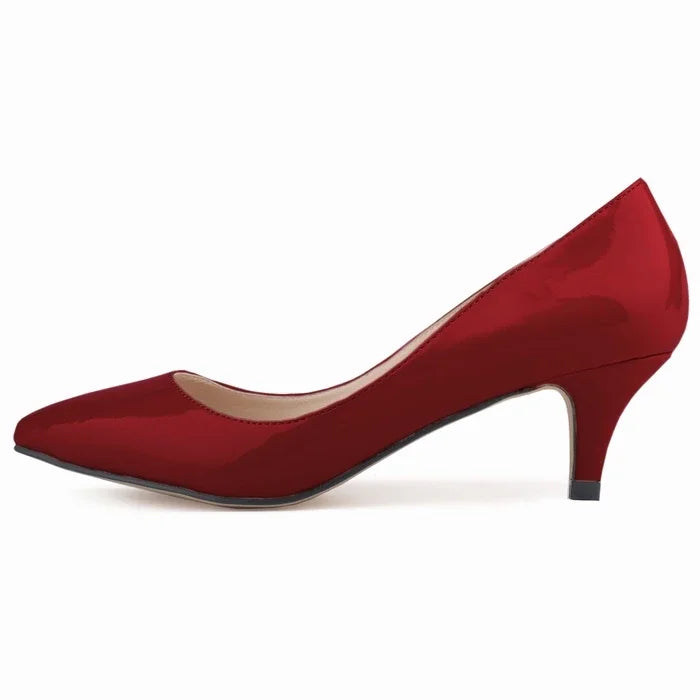 LOSLANDIFEN classique Sexy bout pointu 5 cm bas Med chaton talons hauts femmes pompes chaussures printemps marque Design robe chaussures de mariage