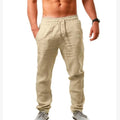 Pantalon d'été en coton et lin pour hommes, jogging décontracté, respirant, d'entraînement, de sport, hip-hop, streetwear