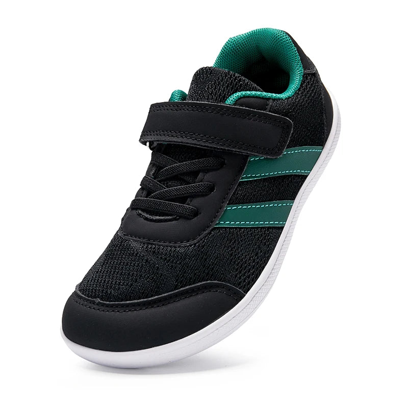 Chaussures minimalistes pieds nus pour enfants (petits/grands), baskets larges à talon plat pour garçons/filles, chaussures de marche et de skate