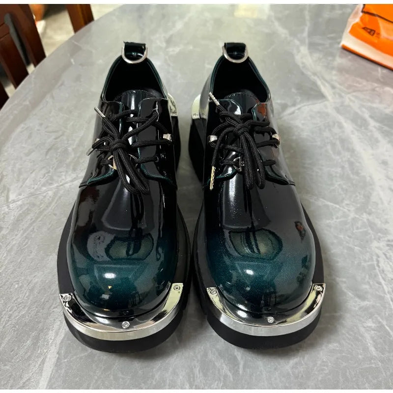 Chaussures pour hommes de haute qualité Style britannique rétro Derby chaussures pour hommes plate-forme haut de gamme chaussures pour hommes décontractées chaussure en cuir de créateur de luxe