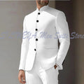 Costume Homme Blanc en Lin, Simple Boutonnage, 2 Pièces (Veste et Pantalon), pour Occasions Spéciales, Formel, Personnalisable, Vêtement Masculin Tendance Classique 2025
