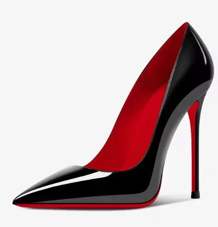 2025New dégradé fond rouge grands talons Sexy motif léopard pointu professionnel chaussures pour femmes noir Graduation chaussures simples