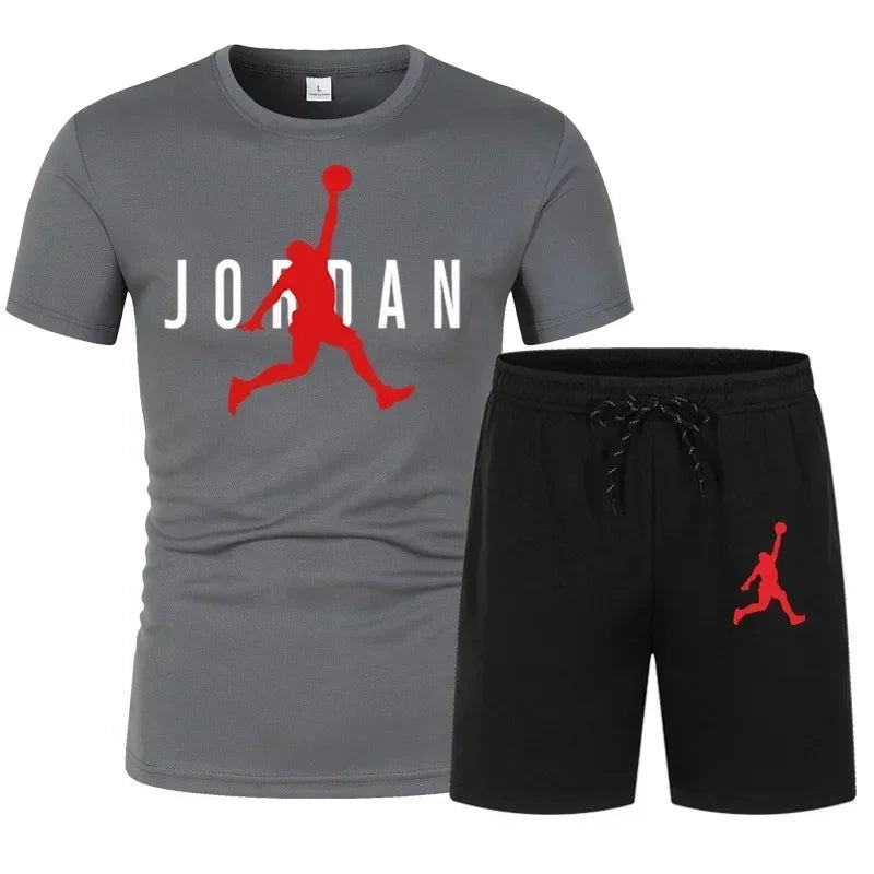 Été populaire hommes T-shirt + short costume hommes sport costume impression décontracté mode à manches courtes T-shirt ensemble hommes Joggers costume ensemble