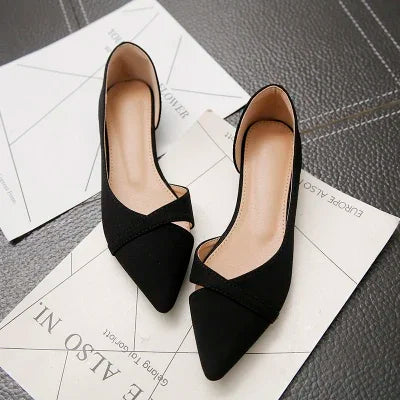 Chaussures pour femmes mode pointe pointue chaussures décontractées concepteur évider chaussures plates pour femme confort semelle souple chaussures de travail Zapatos Mujer