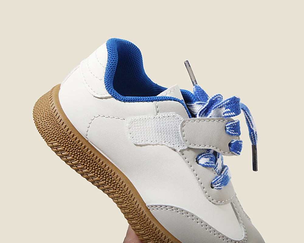 Baskets en cuir PU pour enfants, chaussures de Tennis imperméables, tendance, antidérapantes, chaussures de Sport pour enfants