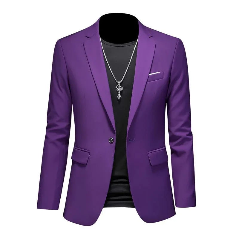 Boutique de mode couleur unie haut de gamme marque décontracté affaires hommes Blazer marié robe de mariée Blazers pour hommes costume hauts Jacke manteau