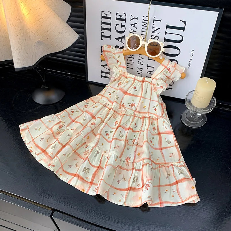 Robe d'été 2026 pour filles à manches volantées, robes de princesse imprimées à volants pour enfants de 1 à 12 ans, vêtements de vacances