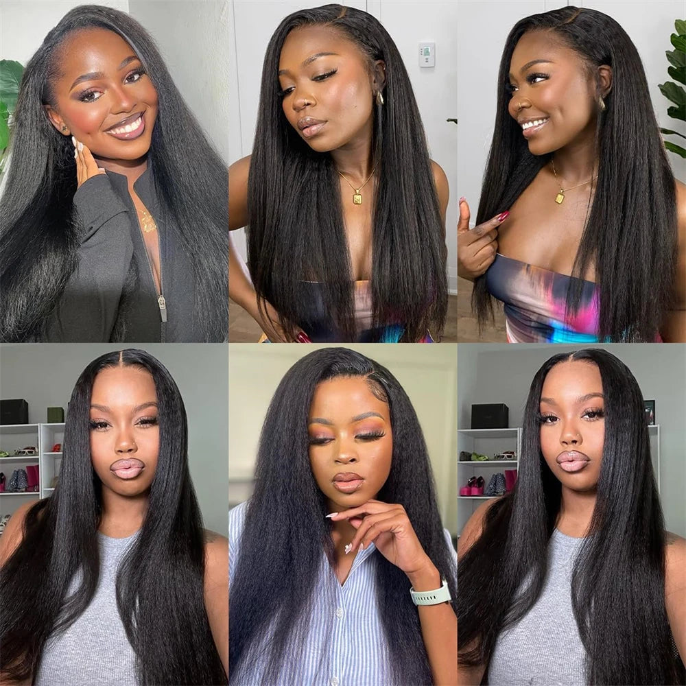 Tissage en lot brésilien Yaki naturel crépu lisse, Extension de cheveux vierges, lot de 1/3/4 pour un tissage rapide