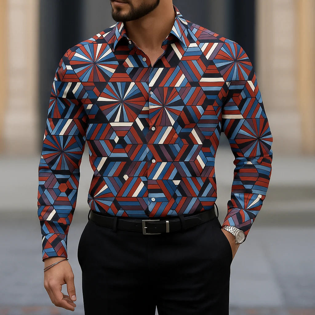 2025 chemise à manches longues pour hommes décontracté coupe ajustée chemise boutonnée conception à rayures avancée chemise pour hommes haut tendance chemisier homme t-shirt