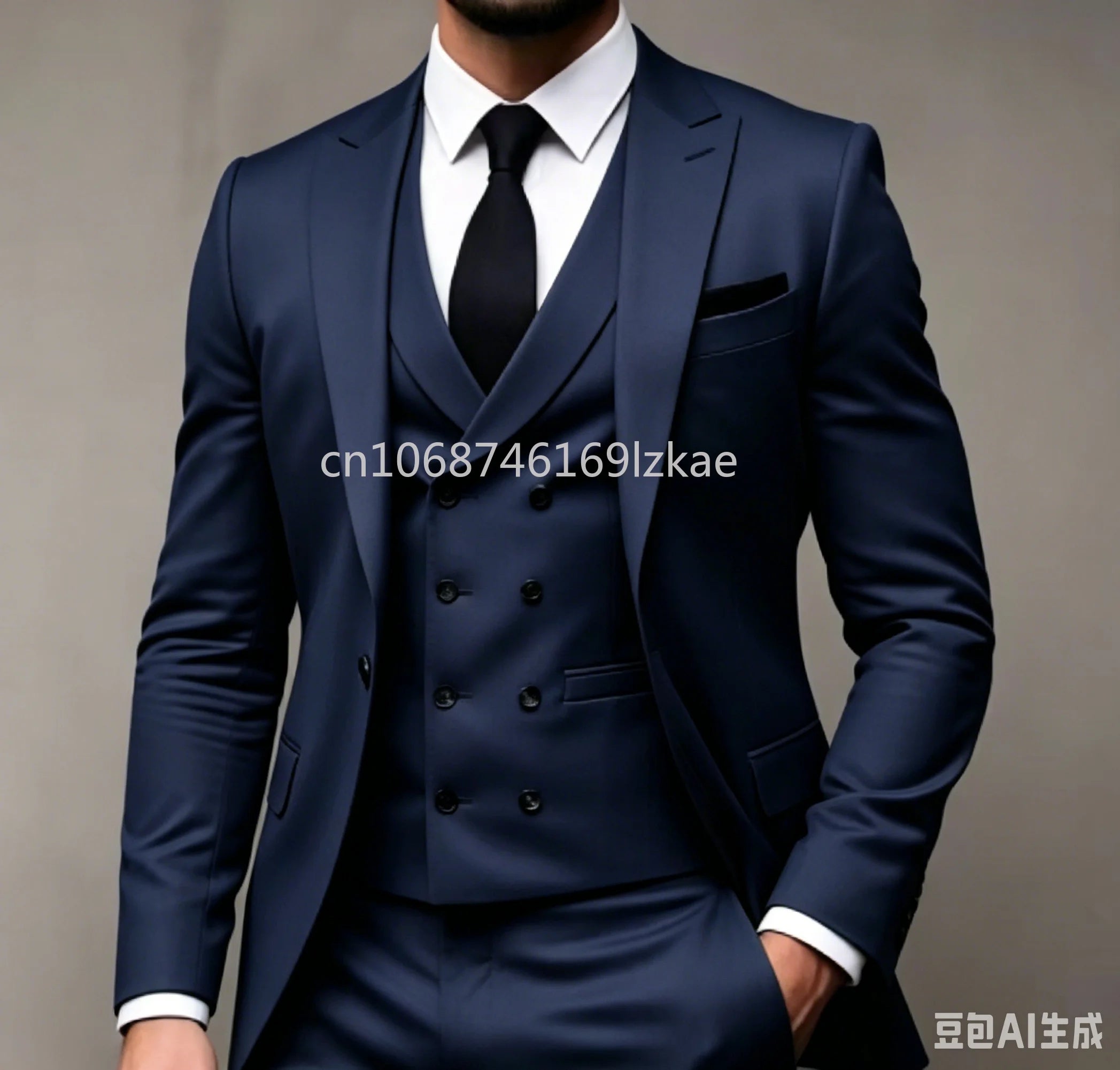 Costume 3 pièces vert costume de fête de mariage Traje Americana Hombre