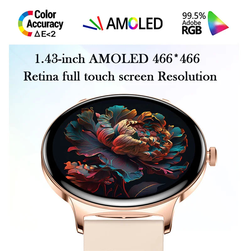 Nouvelle Montre Connectée Ultra-Mince 7,9 mm 2026 pour Femme avec Suivi de Santé, Affichage Permanent, Plus de 100 Modes Sportifs et Appel Bluetooth