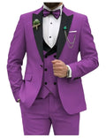 Costume Homme Slim Fit Double Boutonnage pour Mariage et Affaires – Ensemble Blazer, Gilet et Pantalon à Revers Pointus (Veste+Gilet+Pantalon)