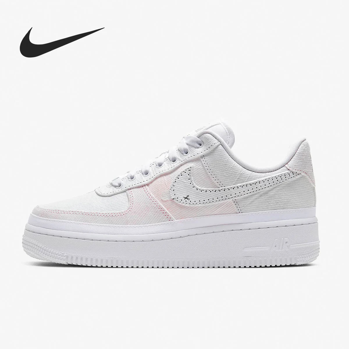 Nike véritable AIR FORCE 1 chaussure de sport et de loisirs classique rembourrée pour femme CJ1650-100