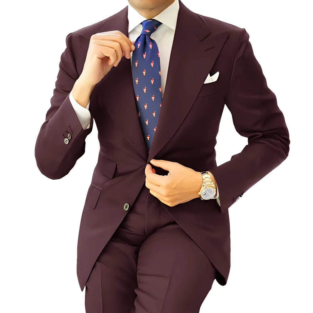 Costume formel pour hommes, vêtements de travail longs pour le bureau, veste de smoking pour marié, pantalon, costume sur mesure, Blazer gris foncé, XS-5XL