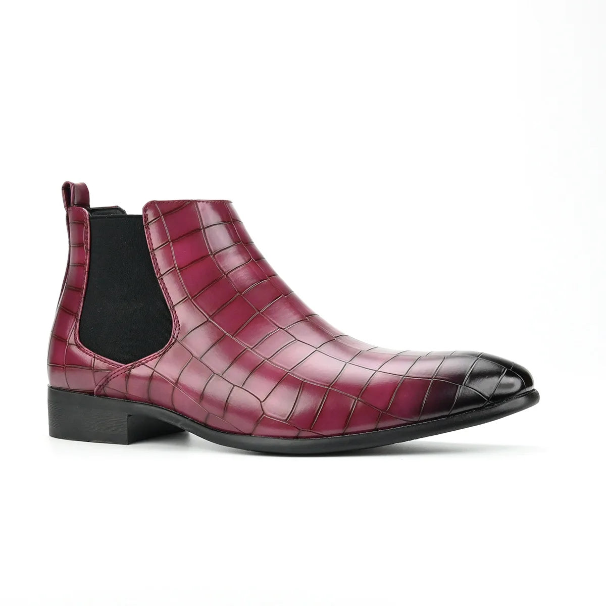 Bottines Chelsea en daim pour hommes, chaussures d'affaires en cuir à bout carré, bottes courtes à enfiler, grande taille, chaussures de styliste pour hommes