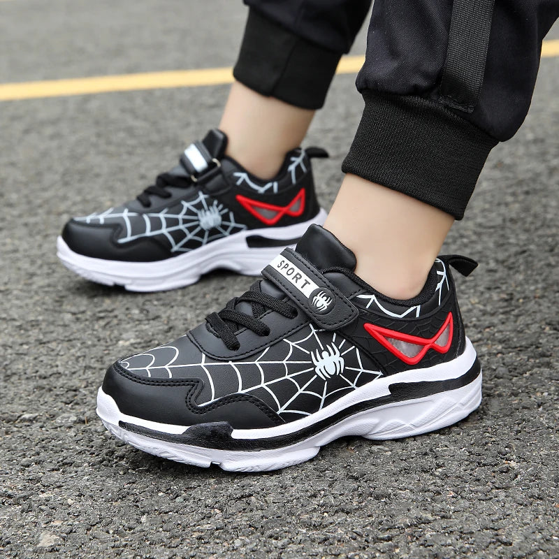 Marque enfants dessin animé araignée baskets garçons chaussures de sport confortables en plein air chaussures de Tennis antidérapantes chaussures de course légères et décontractées