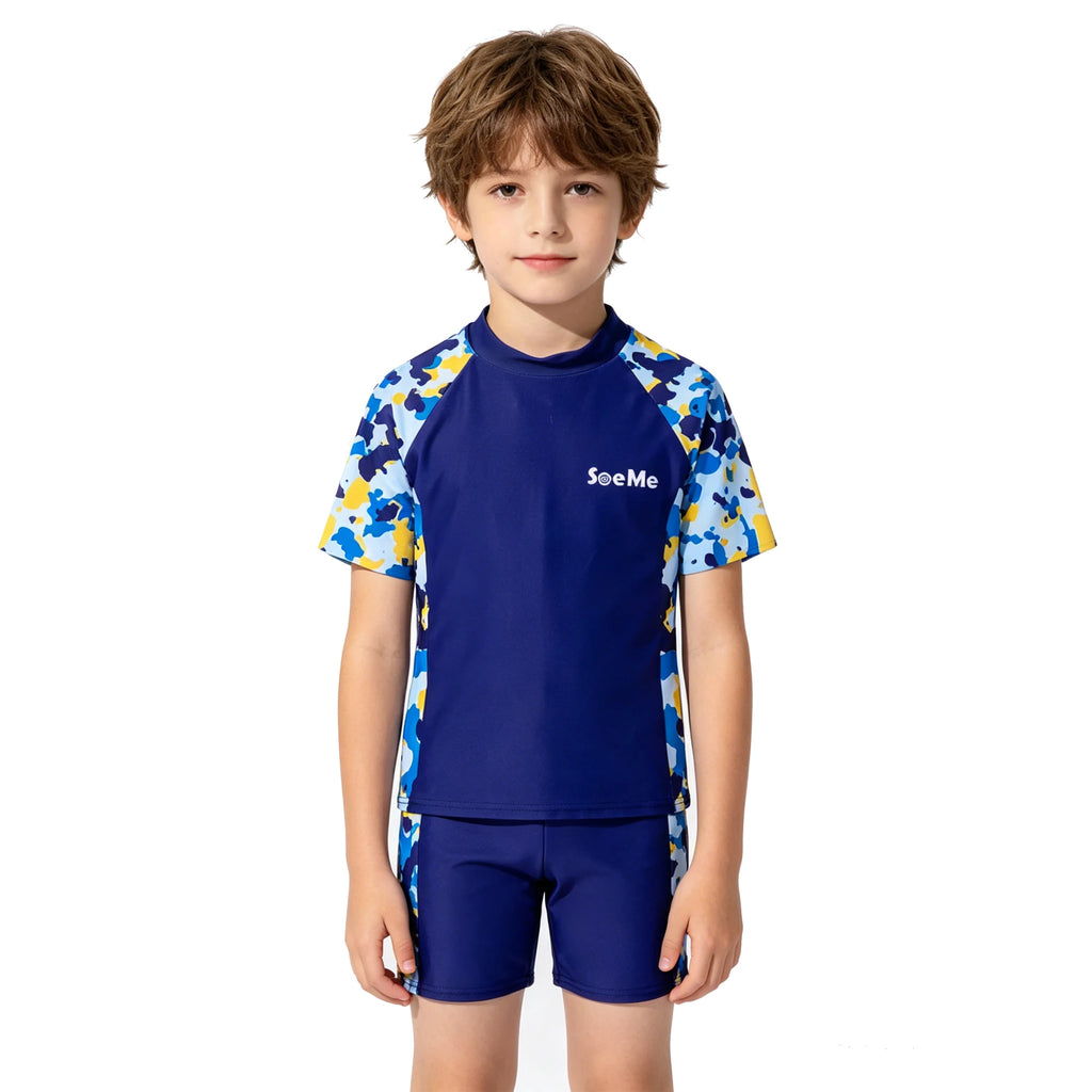 Maillot de bain rose pour filles, ensemble de maillots de bain pour enfants en bas âge, 2 pièces, manches courtes, costume de bain mignon pour enfants de 3 4 5 6 7 8 9 10 ans