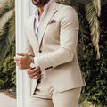 Smokings de marié beiges pour mariage, coupe couvertes, olympiques d'affaires pour hommes, dernier design, blazer 2 pièces avec pantalon, mode masculine, 2023