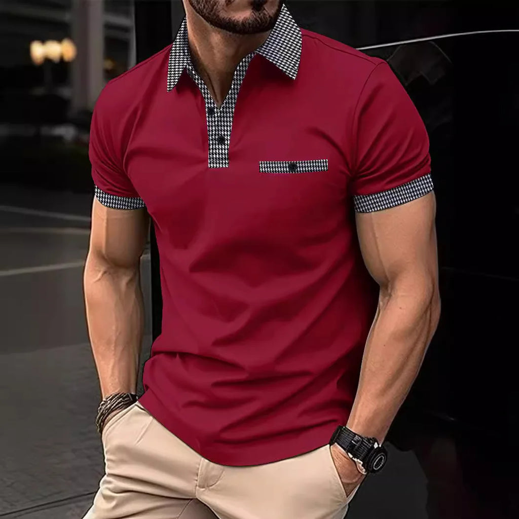 Chemises POLO pour hommes à manches courtes, boutonnées, colorées, pour le sport, vente rapide transfrontalière Amazon été