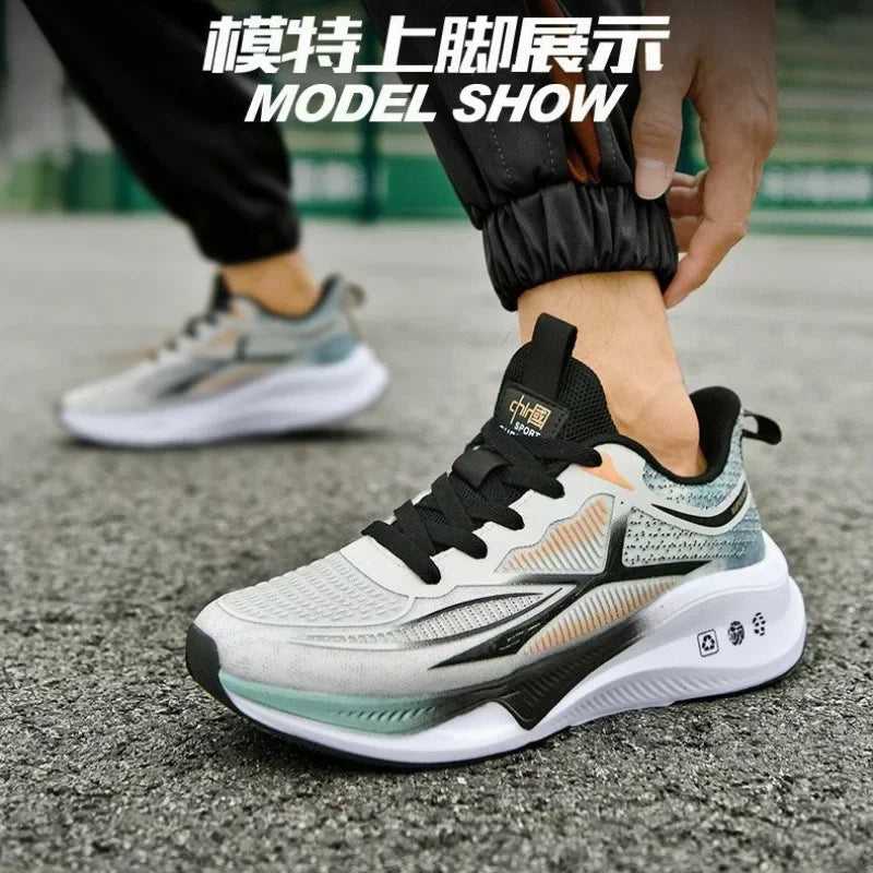 Chaussures de sport décontractées pour hommes, chaussures de tennis respirantes, chaussures de course en maille, baskets non ald à semelle souple, tendance de la mode en plein air, printemps