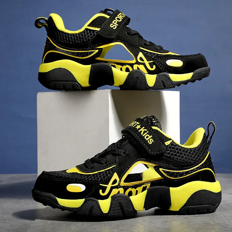 Chaussures d'été pour enfants, sandales respirantes pour garçons, chaussures souples pour enfants, protection des orteils en plein air, sandales de plage, chaussures d'eau