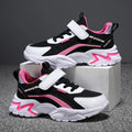 Superbes baskets roses pour filles, respirantes, en maille, plates, pour le sport, chaussures décontractées pour enfants, pour l'école, la marche, antidérapantes
