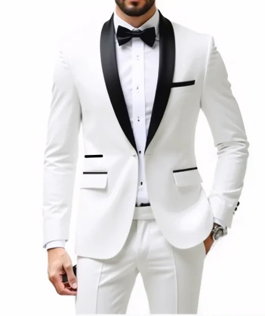 Veste de costume deux pièces décontractée pour hommes, nouvelle mode Business, confortable et respirant, coupe cintrée, fente latérale, bouton unique + pantalon
