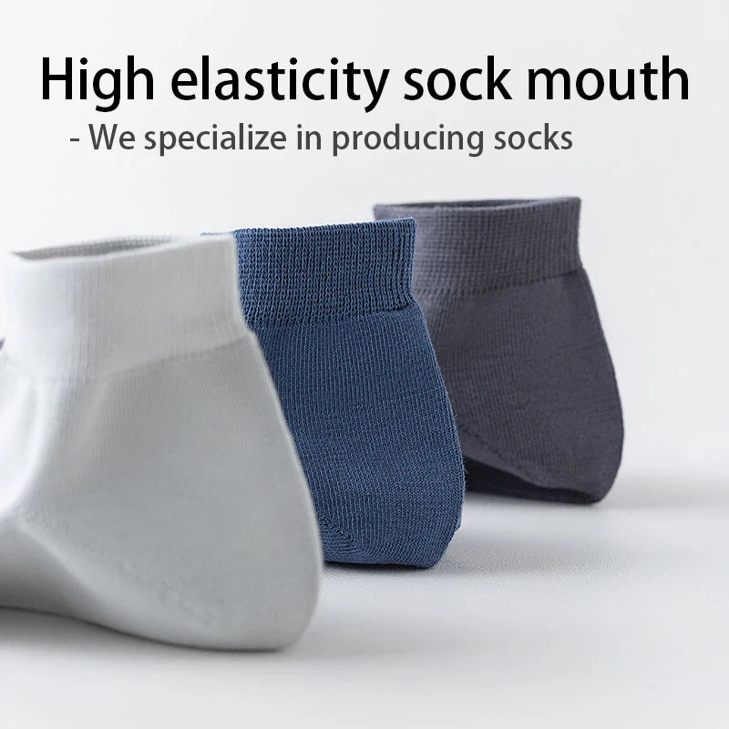 6 paires de chaussettes en coton peigné pour hommes, de haute qualité, courtes, respirantes, anti-odeur et antibactériennes, pour affaires, printemps et été