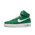 Chaussures de skateboard Nike Air Force 1 pour femme, modèle High Top, vert/blanc