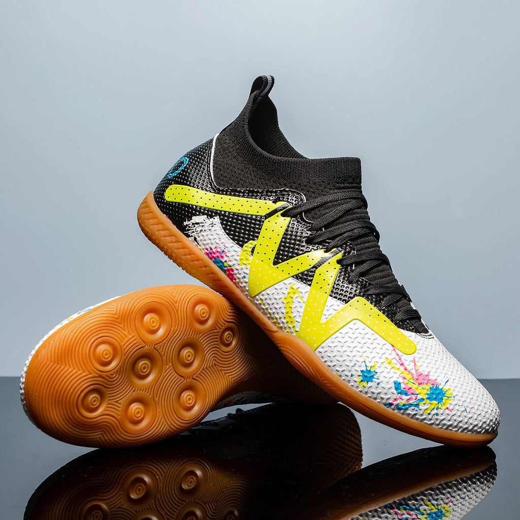 Chaussures de Football professionnelles à fond plat pour hommes, chaussures d'entraînement confortables et durables pour adultes, chaussures de Football antidérapantes pour adolescents