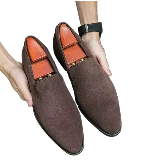 Chaussures provoqué en cuir suédé pour hommes, mocassins marron, marque de créateur italien, bureau d'affaires, boîte de nuit, fête, livraison directe, Dhp8Q, printemps