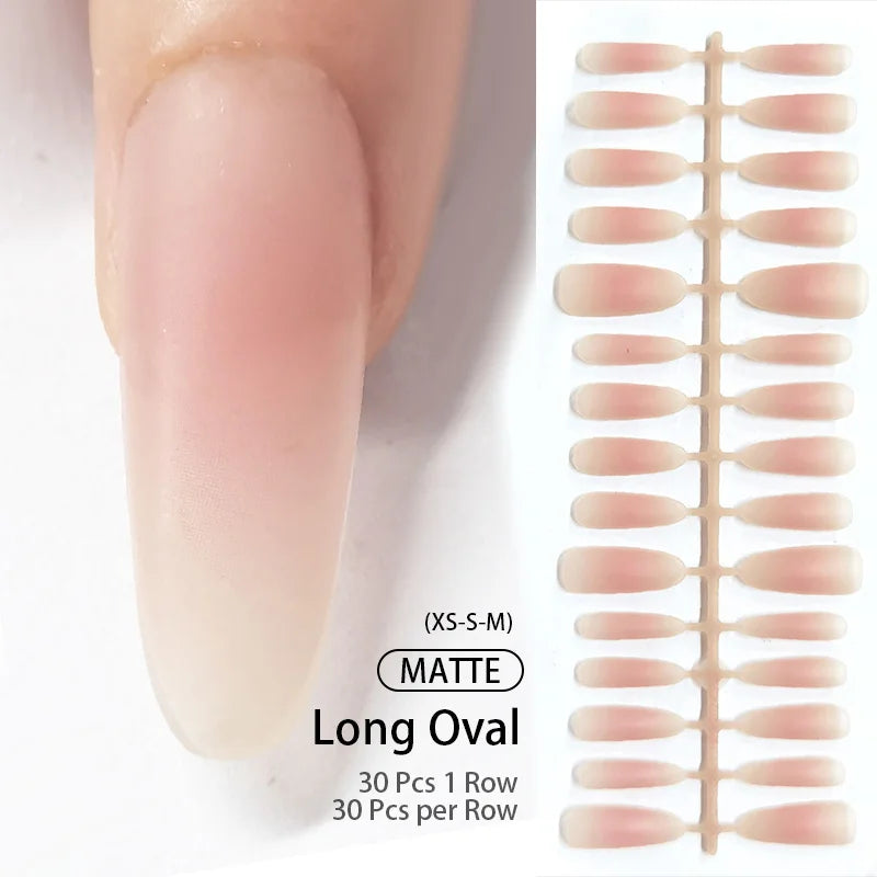 24 pièces/ensemble blanc français presse sur faux ongles couverture complète artificielle portable ongles conseils de beauté nu français blanc faux ongles Art