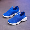 Nouveaux enfants chaussures décontractées respirant tricot baskets pour enfants sans lacet chaussures de course garçons léger confortable chaussures de marche