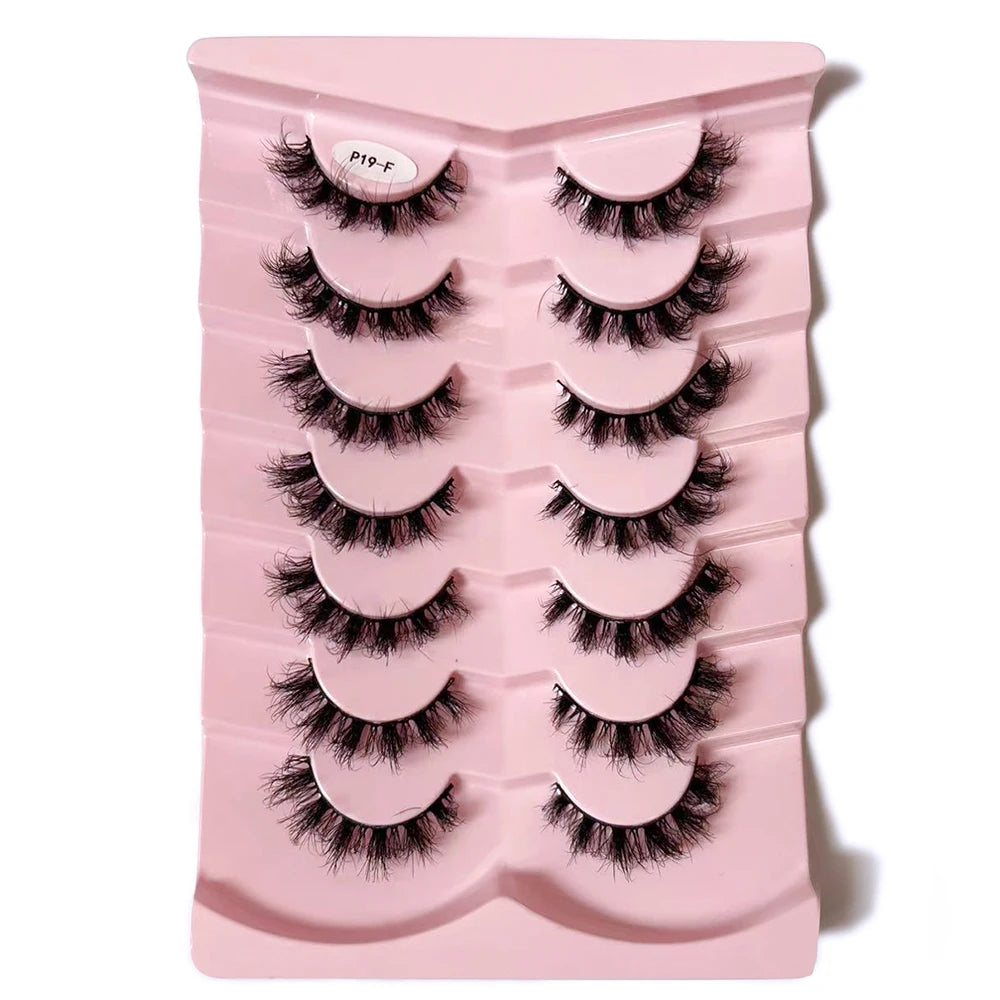Classique 3D Volume Faux cils de vison aspect naturel moelleux Faux cils vaporeux oeil de chat cils moelleux 3D cils de vison