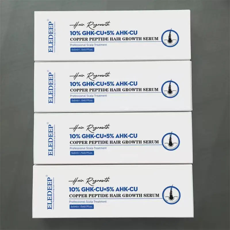 Sérum de croissance capillaire au cuivre bleu B, 10% GHK-CU, 5% AHK-CU, anti-chute de cheveux, nourrissant le cuir chevelu, renforce les racines des cheveux, booster capillaire