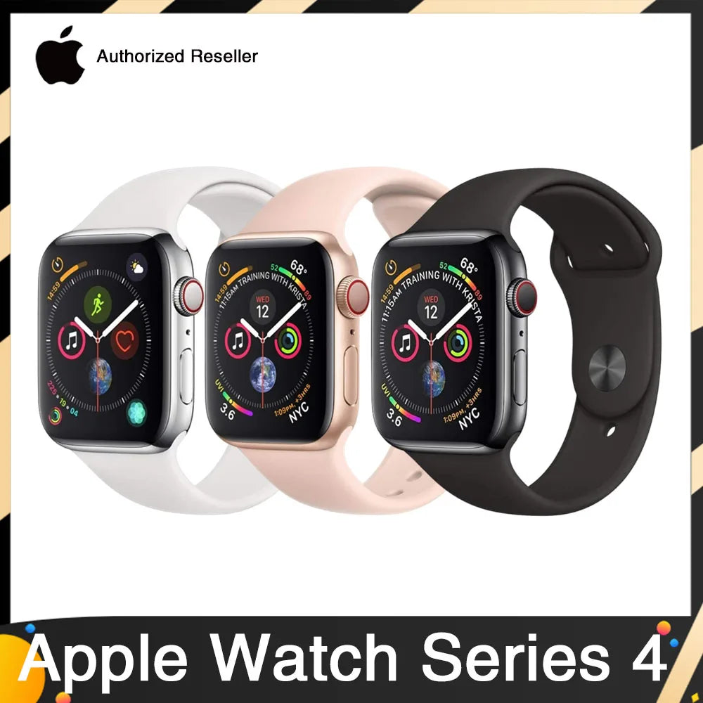 Apple Watch Series 4 Smartwatch, 40mm, 44mm, GPS, Aluminium, Bracelet dehors, Renouvelé