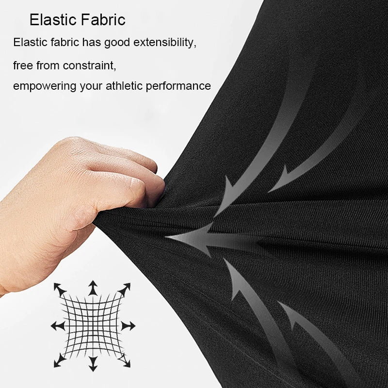 T-shirt de compression à séchage rapide avec bande réfléchissante pour homme - Haut de sport élastique pour la course à pied, la salle de sport, la remise en forme