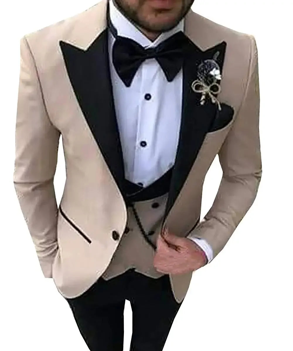 2024 hommes 3 pièces costumes pour hommes sur mesure marié garçons d'honneur Tuxedos mariage hommes costume Terno Masculino (veste + pantalon + gilet)