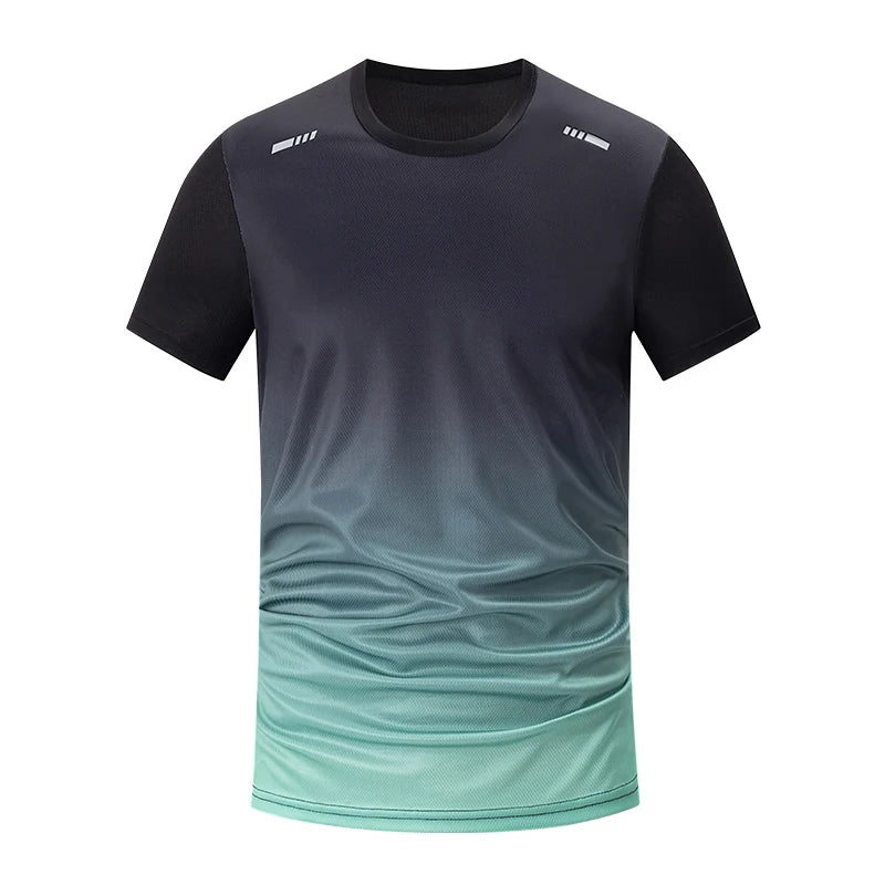 1/2/4/6 pièces hommes Style sportif saisonnier dégradé séchage rapide multicolore haut à manches courtes décontracté course noir ensemble Short et haut